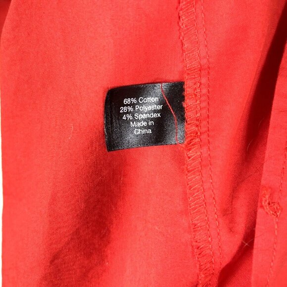 Lane Bryant Red Cold Shoulder Shift Dress Sz 26/28 Long Bell Sleeves Back Zip - Picture 6 of 6